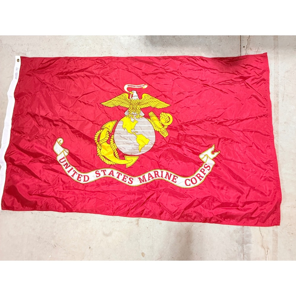 Annin & Co US Marine Corps Flag 3x5 Nyl-Glo Nylon USMC Eagle Globe Anchor USA